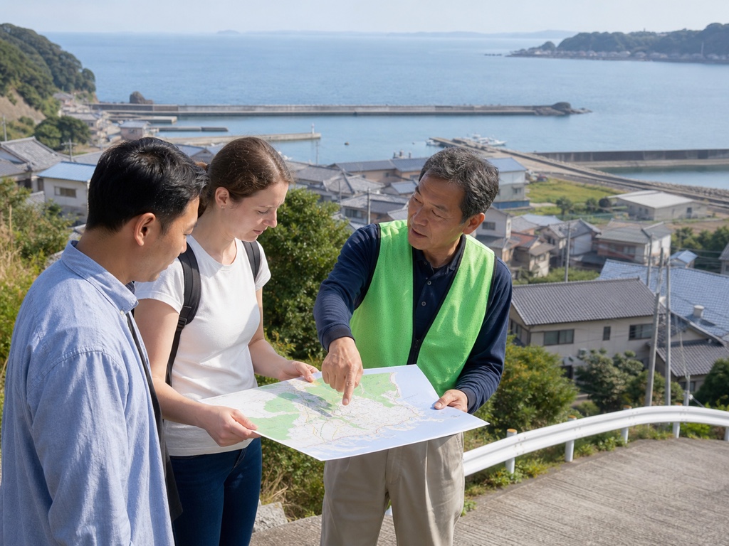 A seawall on the Japanese coast